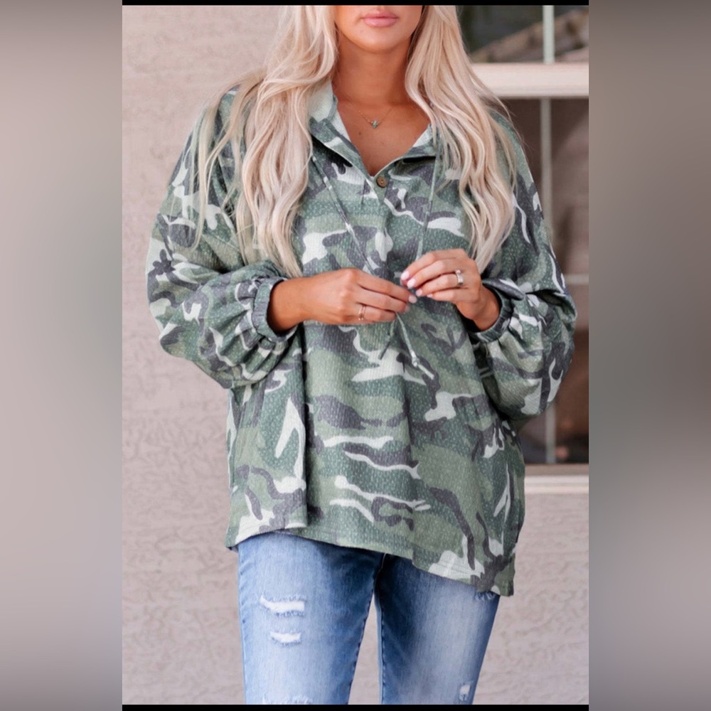 Camo Oversized Top